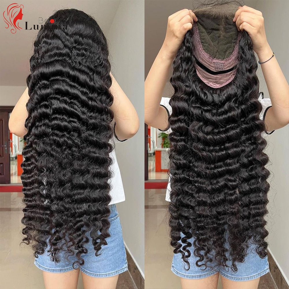 Curly Human Hair Wig with Baby Hair