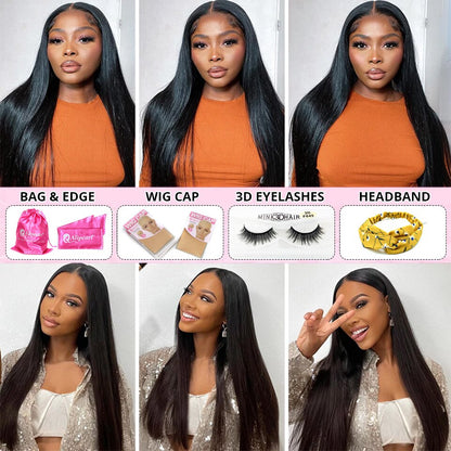 Straight Lace Closure Wig