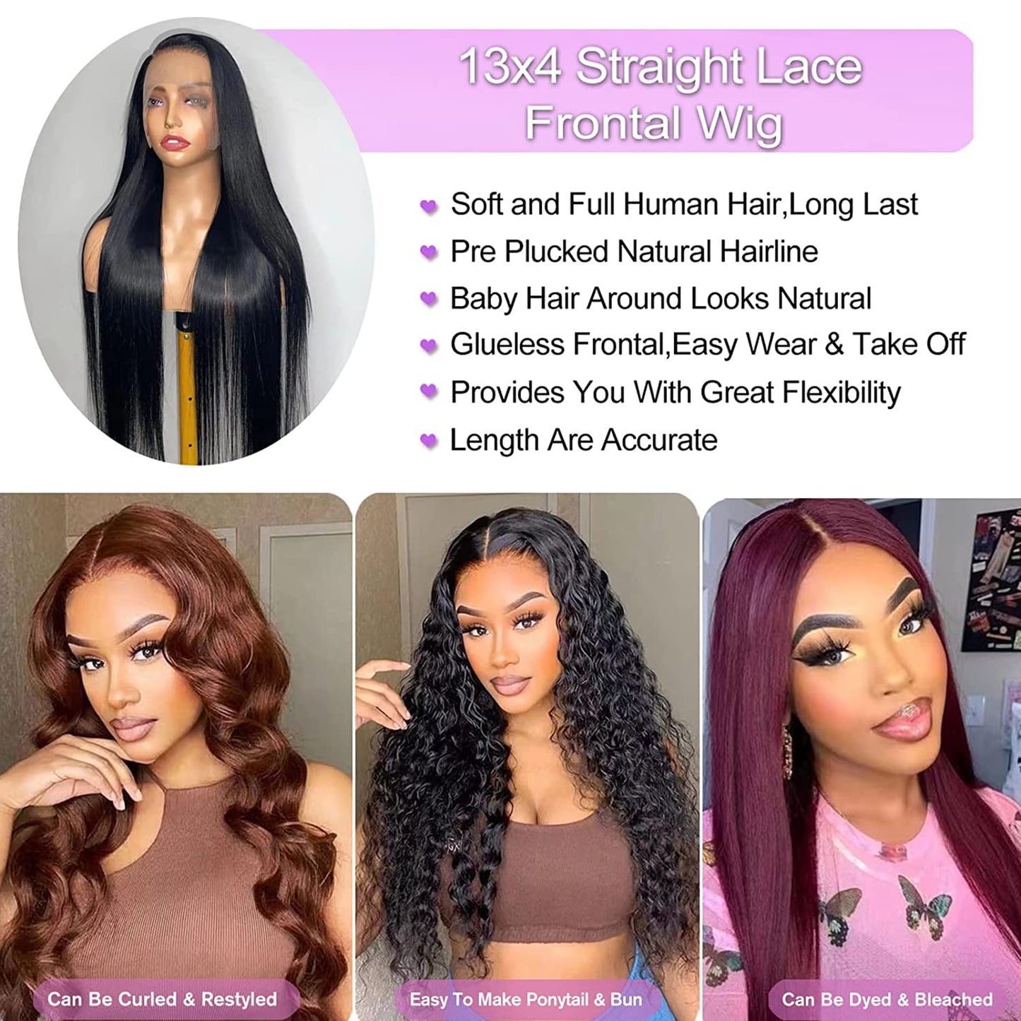 Brazilian Bone Straight Hair Wigs