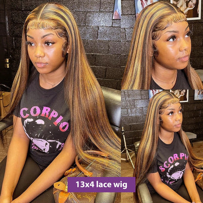 Pre Plucked Blonde Colored Hair Wig