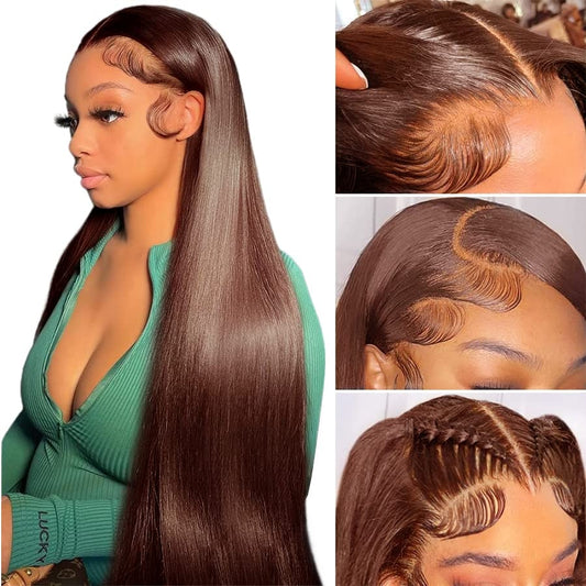 Preplucked Brown Lace Frontal Wig